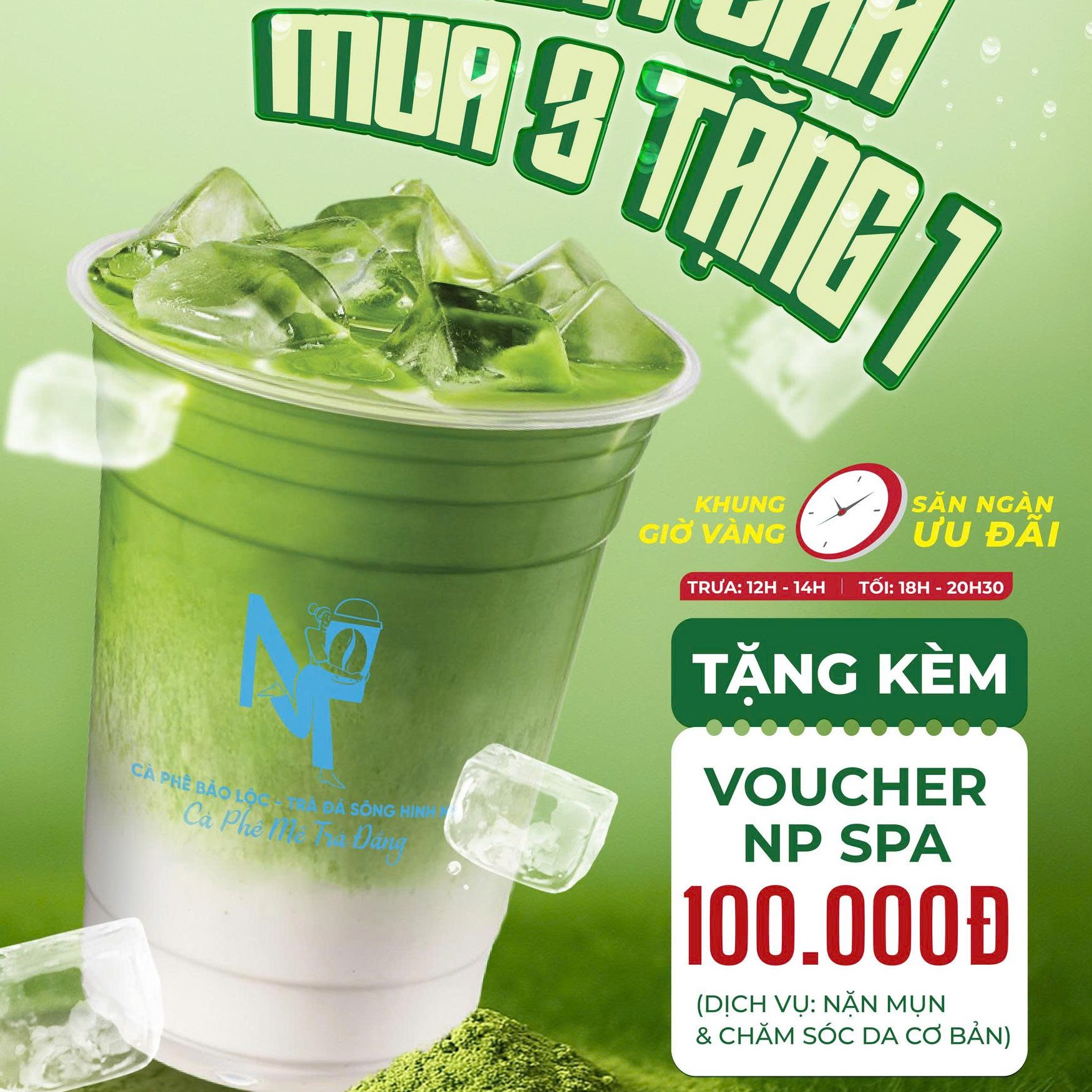 Dừa matcha (Coconut matcha)